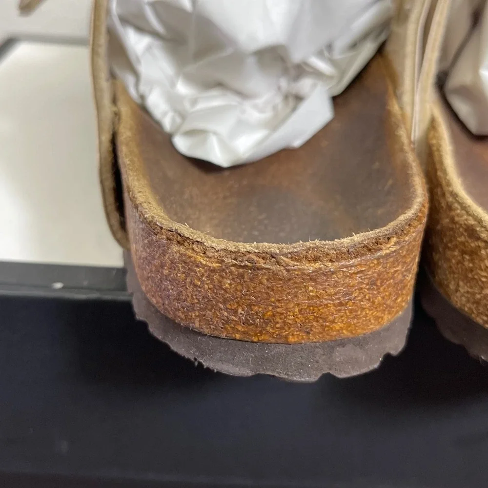 Birkenstock‎ Granada Mocha Leather Sandals Slide Slip On Women's Size 39 EU/8 US